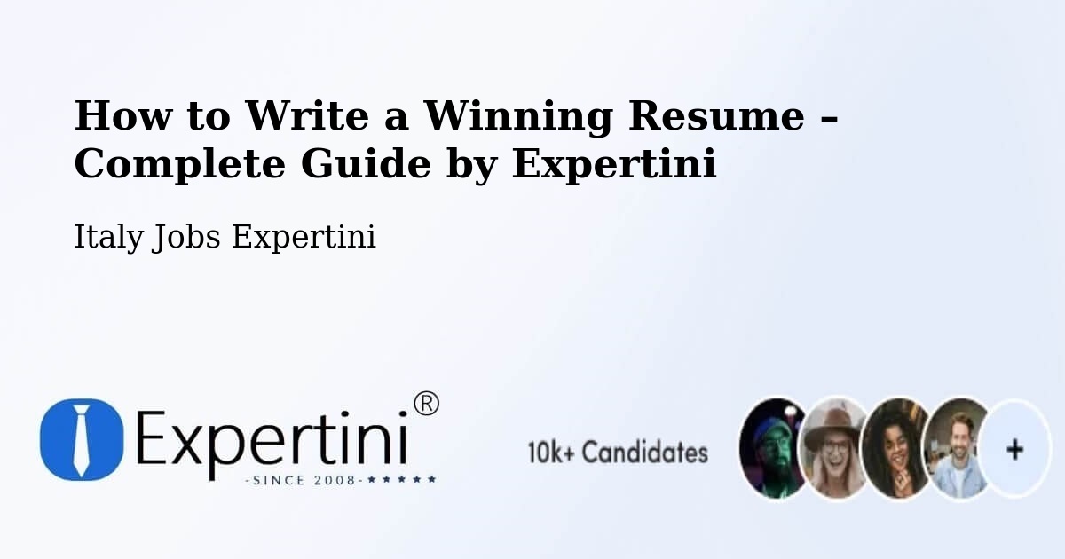Resume Writing Guide for Job Seekers – Acireale - Acireale, Italy Jobs Expertini